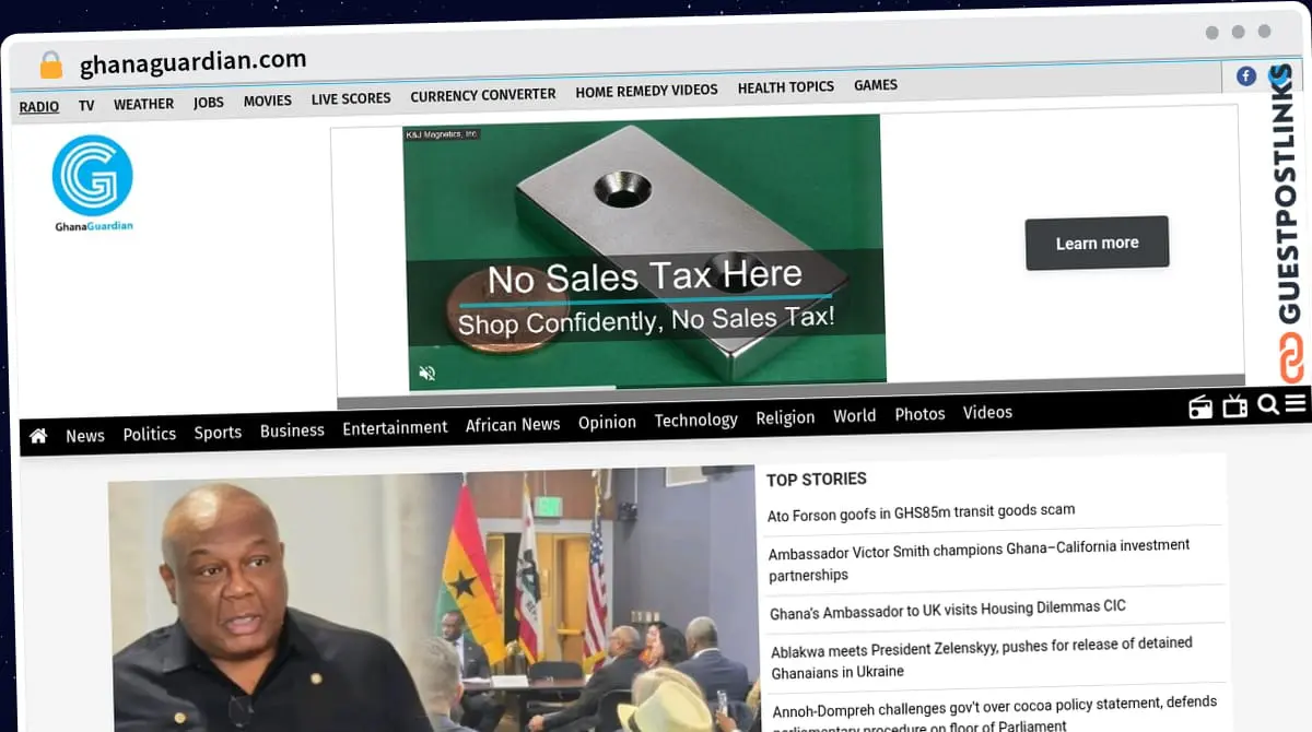 Publish Guest Post on ghanaguardian.com