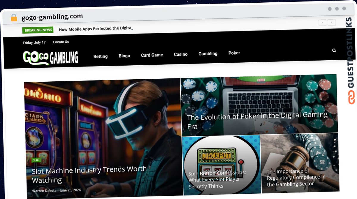 Publish Guest Post on gogo-gambling.com