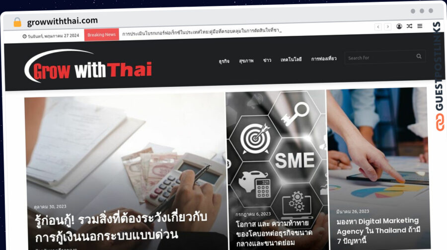 Publish Guest Post on growwiththai.com