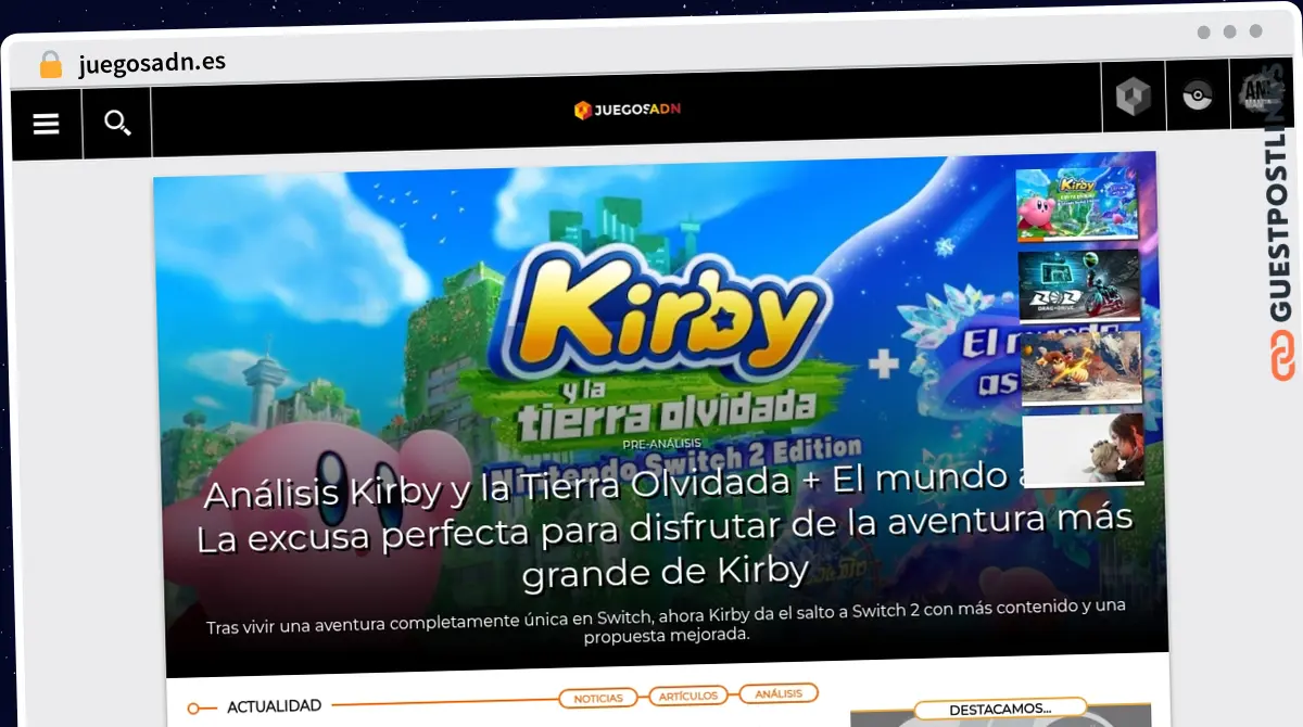 Publish Guest Post on juegosadn.es