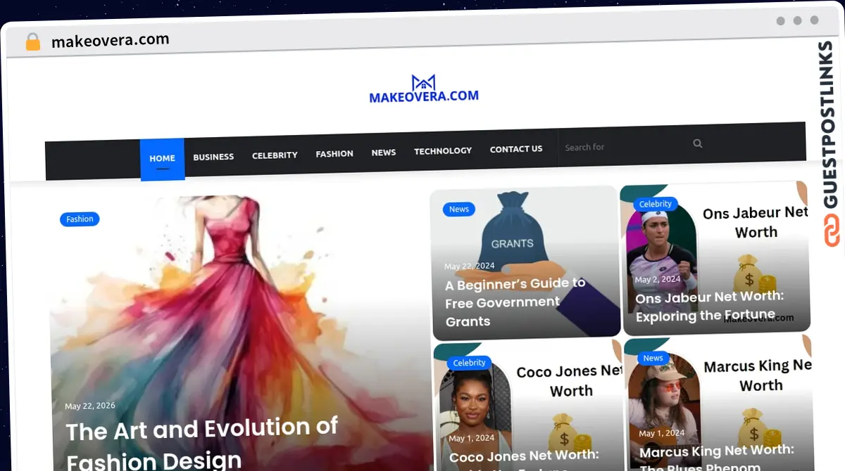 Publish Guest Post on makeovera.com