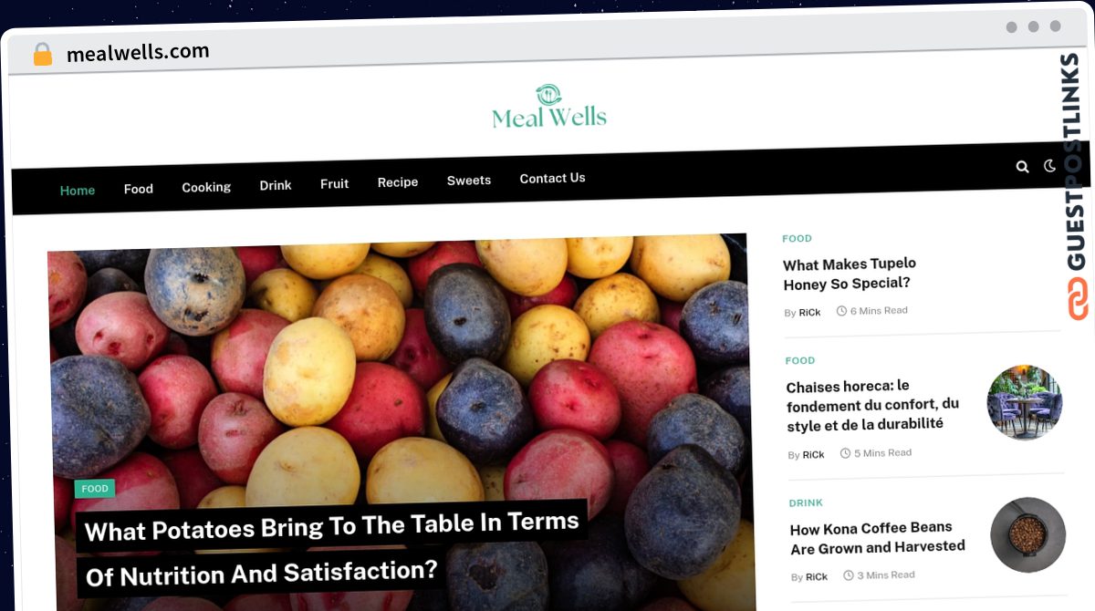 Publish Guest Post on mealwells.com