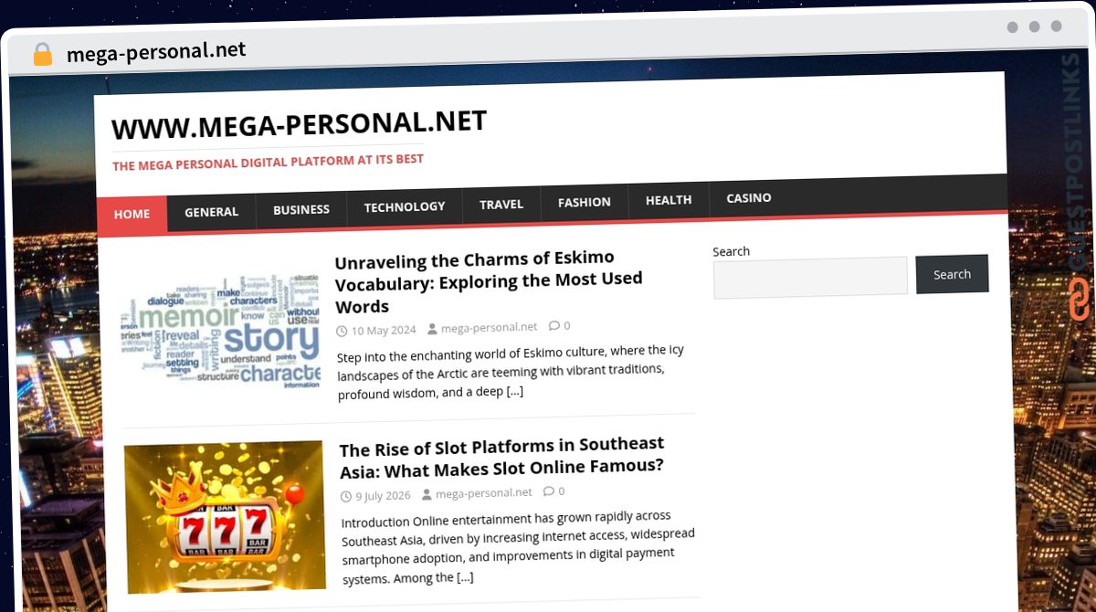 Publish Guest Post on mega-personal.net