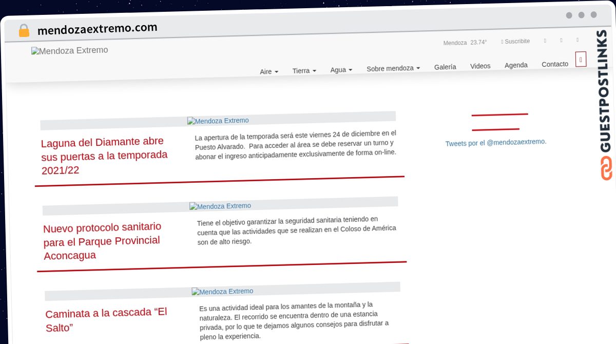 Publish Guest Post on mendozaextremo.com