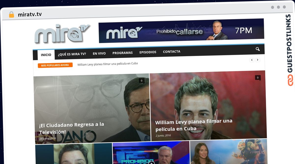 Publish Guest Post on miratv.tv