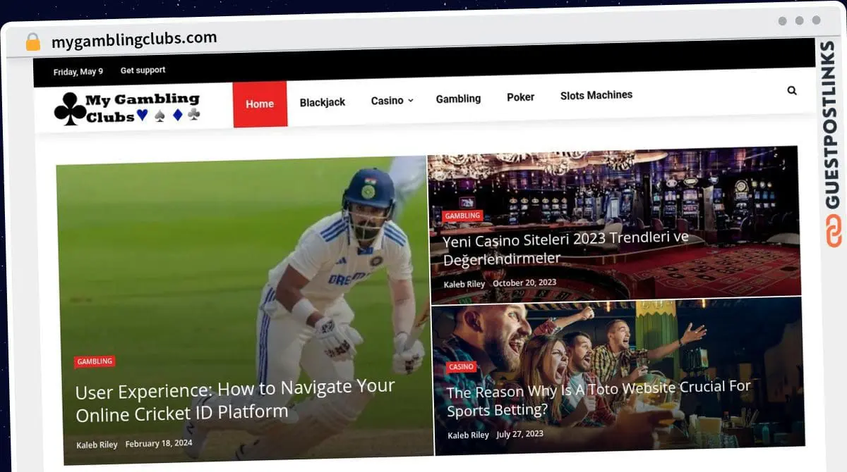 Publish Guest Post on mygamblingclubs.com