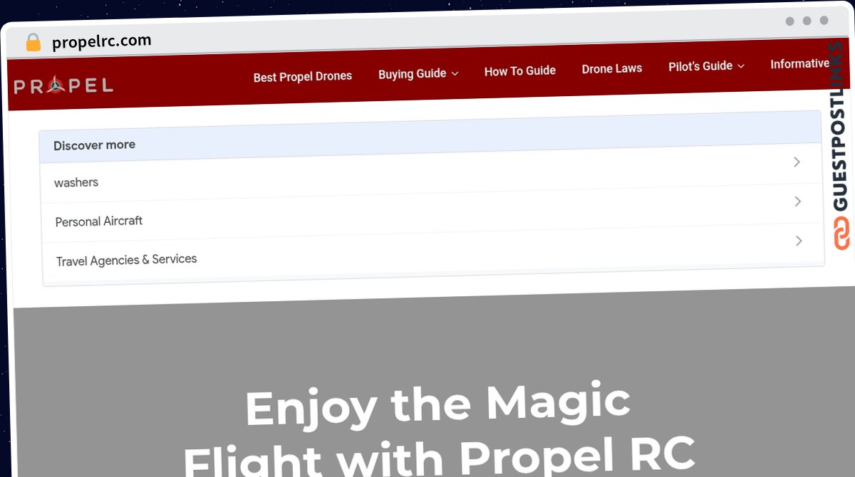 Publish Guest Post on propelrc.com