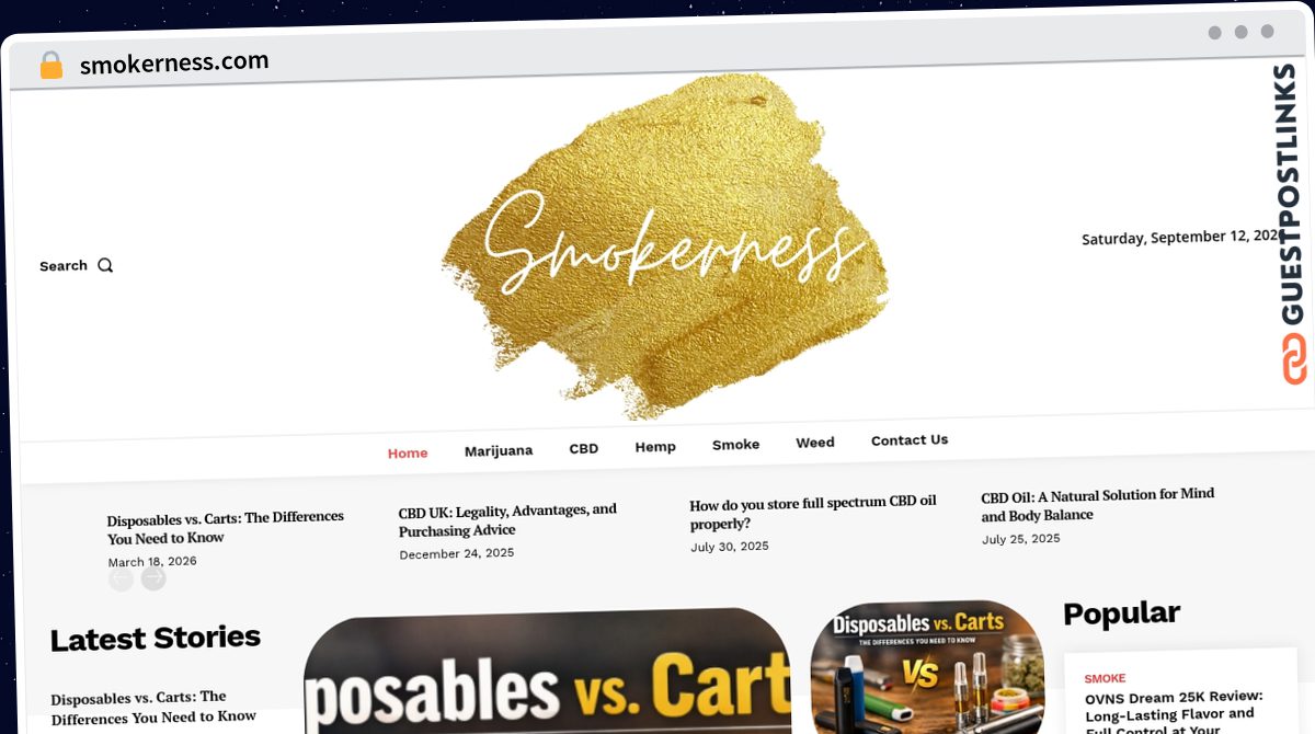 Publish Guest Post on smokerness.com