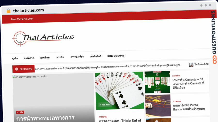 Publish Guest Post on thaiarticles.com