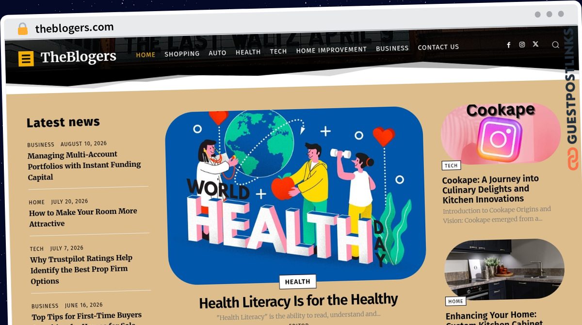 Publish Guest Post on theblogers.com