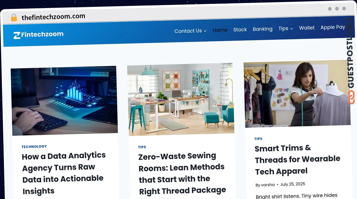 Publish Guest Post on thefintechzoom.com