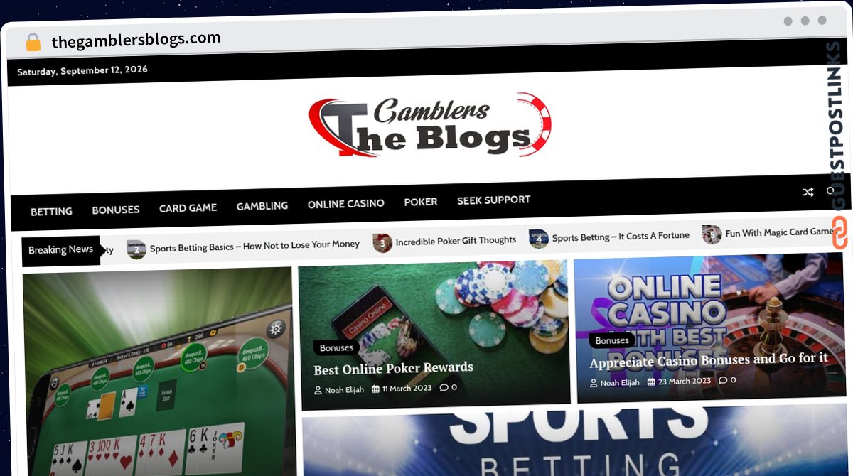 Publish Guest Post on thegamblersblogs.com