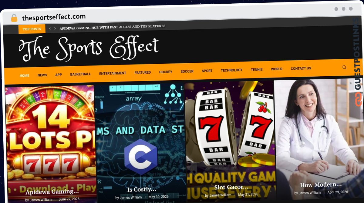 Publish Guest Post on thesportseffect.com