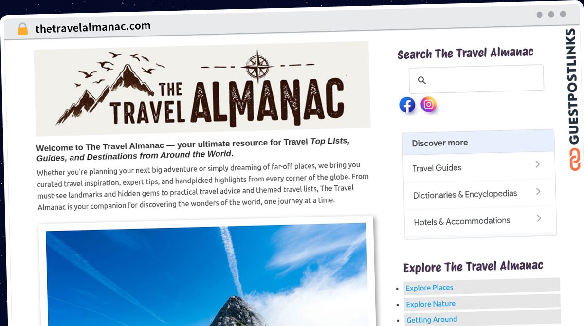 Publish Guest Post on thetravelalmanac.com