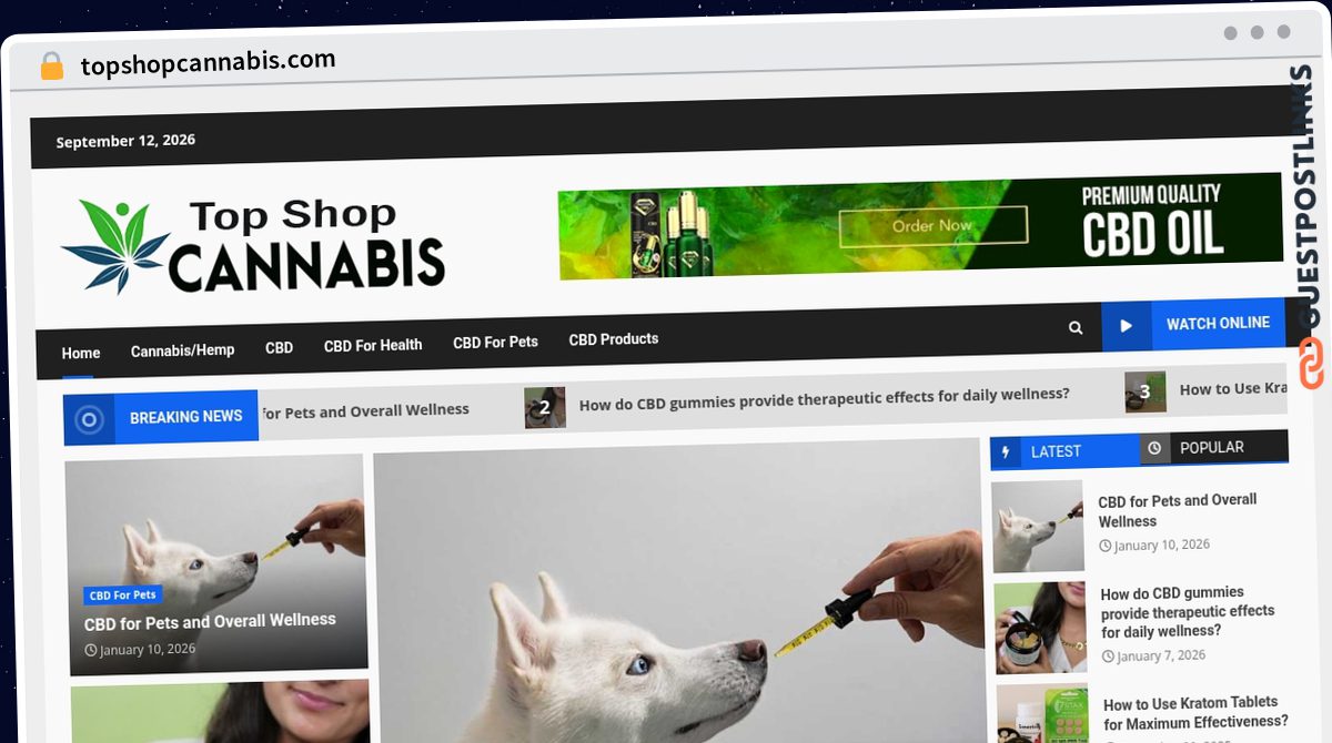 Publish Guest Post on topshopcannabis.com