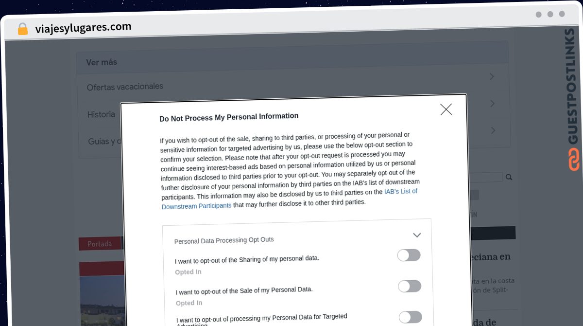Publish Guest Post on viajesylugares.com