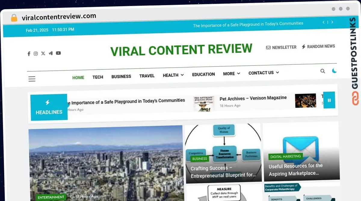 Publish Guest Post on viralcontentreview.com