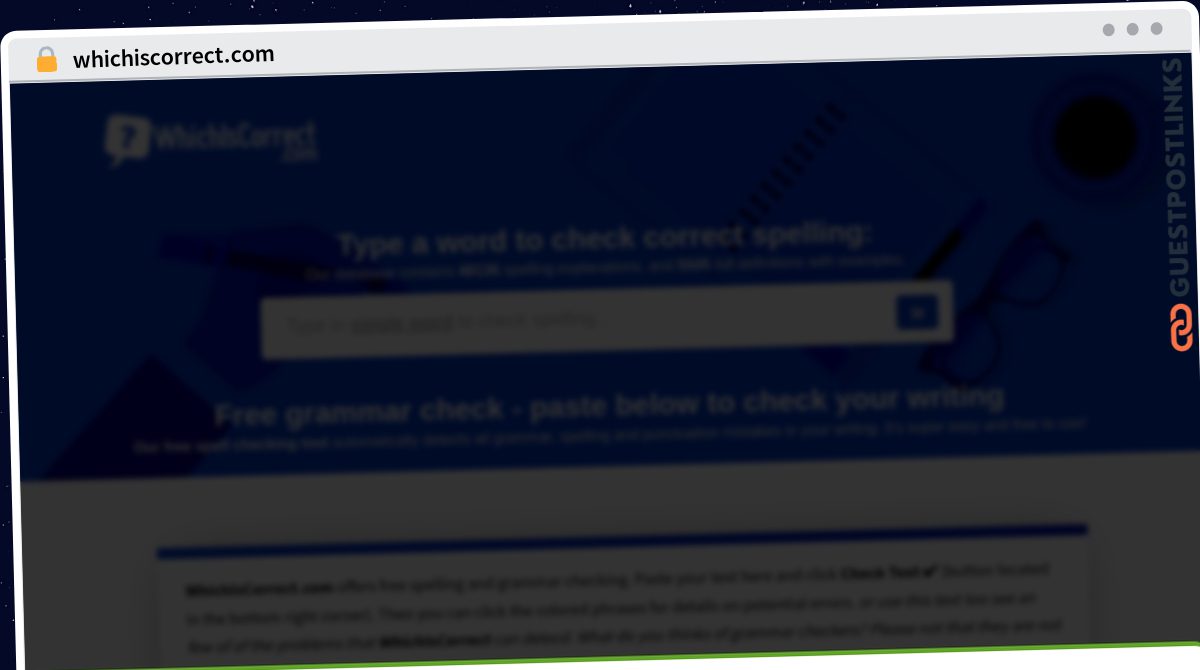 Publish Guest Post on whichiscorrect.com