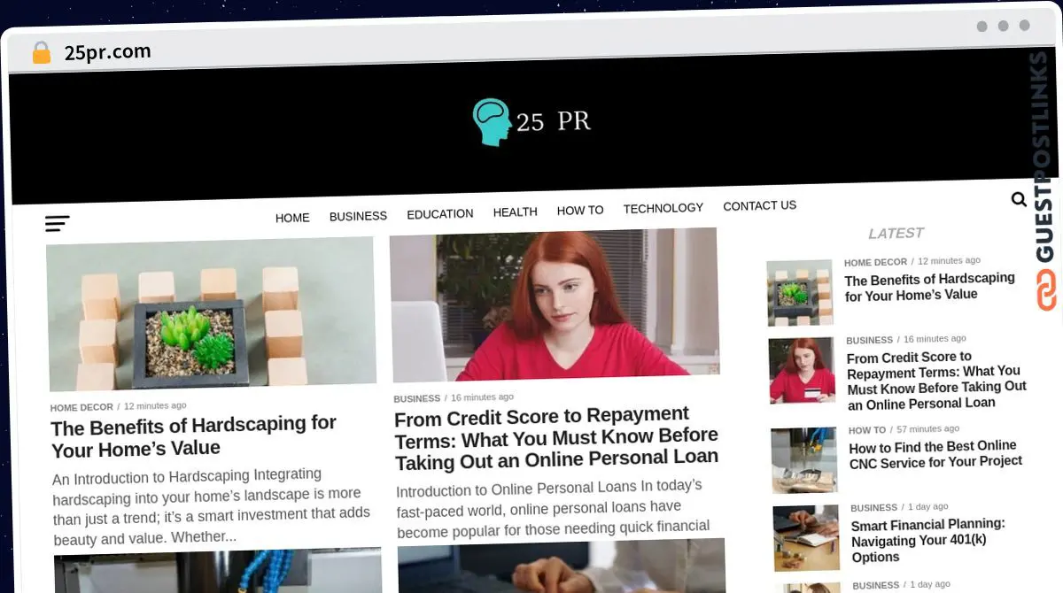 Publish Guest Post on 25pr.com