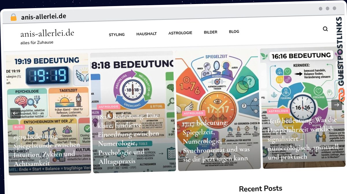 Publish Guest Post on anis-allerlei.de