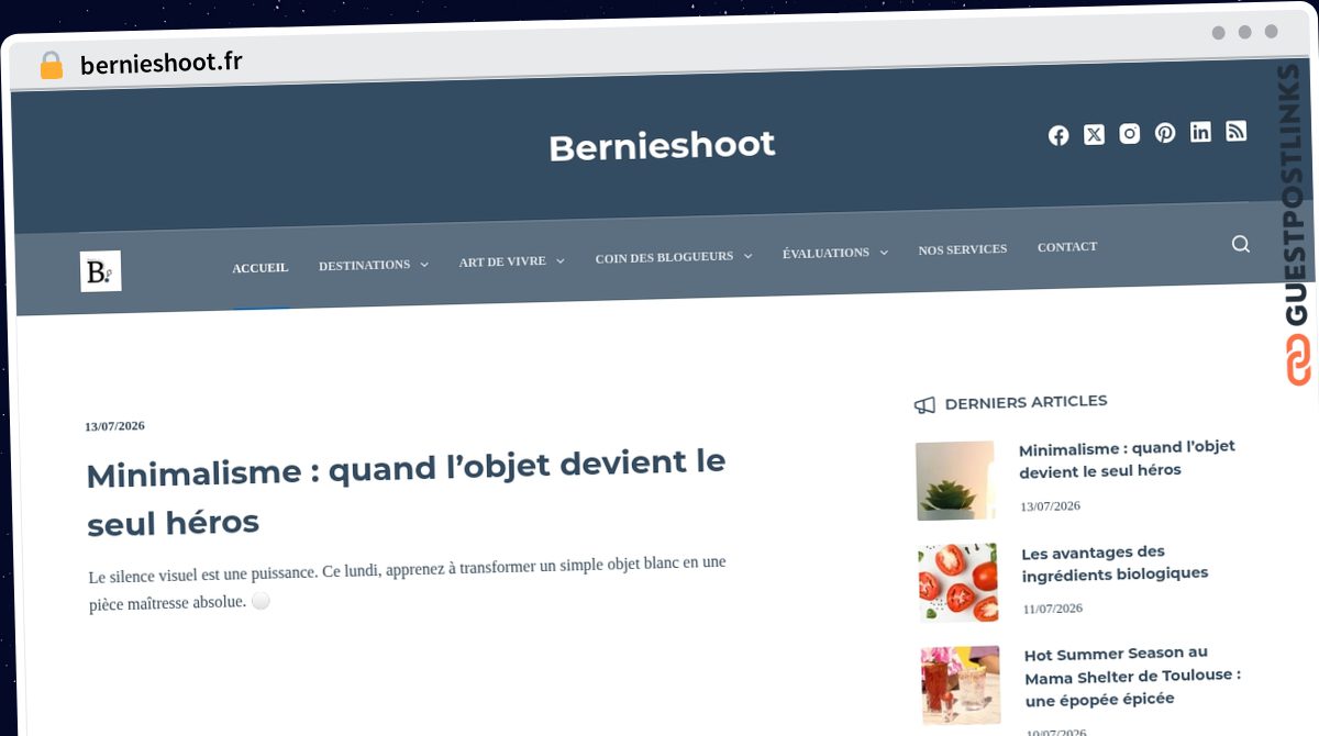 Publish Guest Post on bernieshoot.fr