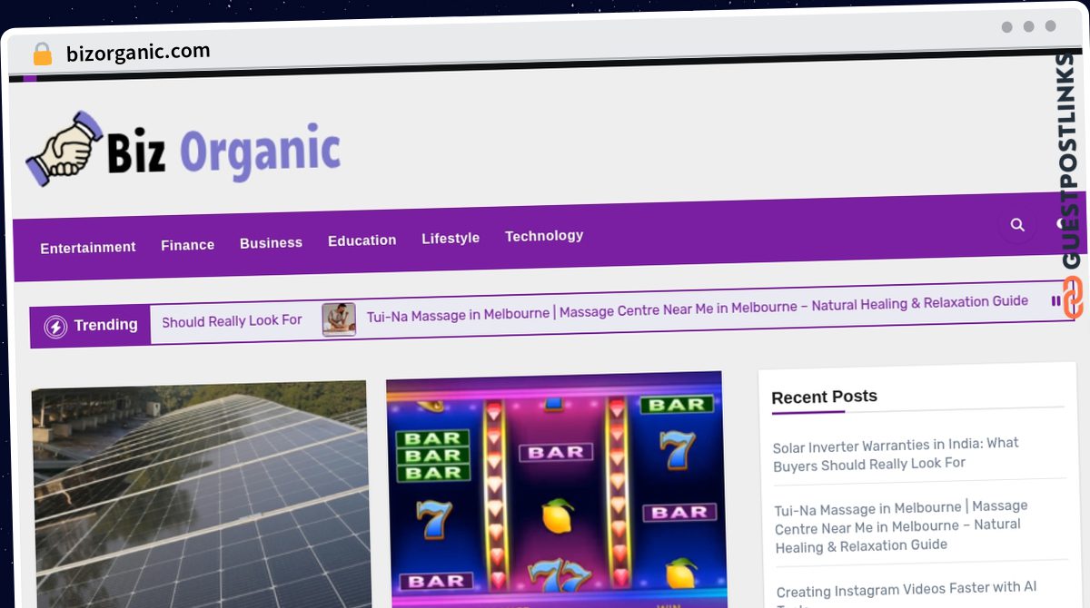 Publish Guest Post on bizorganic.com