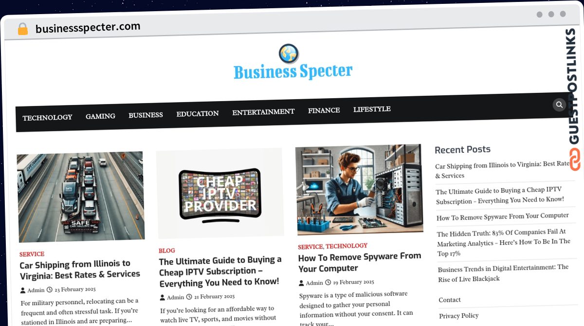 Publish Guest Post on businessspecter.com