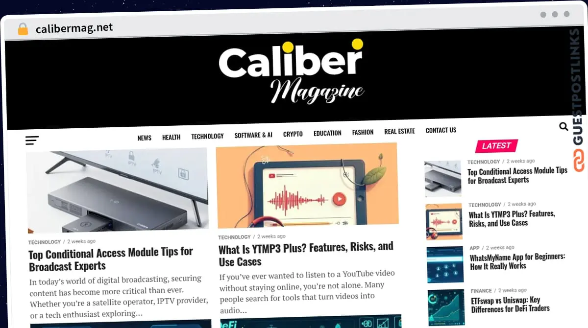 Publish Guest Post on calibermag.net
