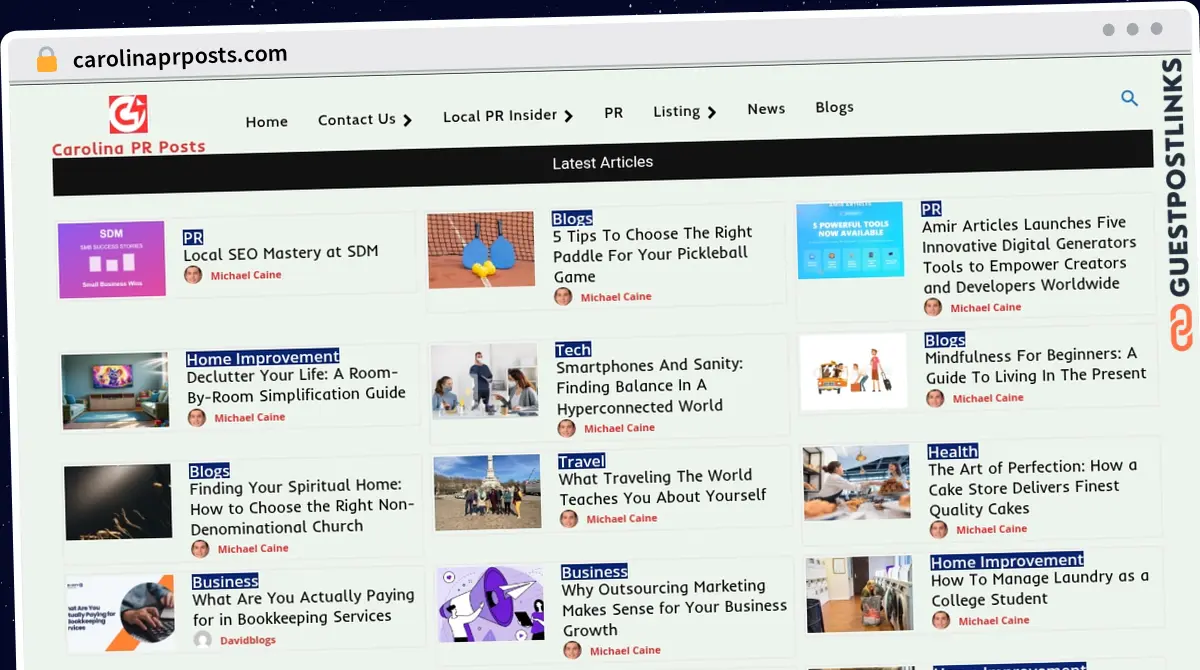 Publish Guest Post on carolinaprposts.com