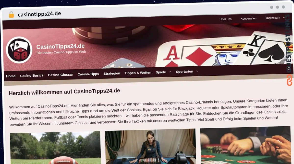 Publish Guest Post on casinotipps24.de