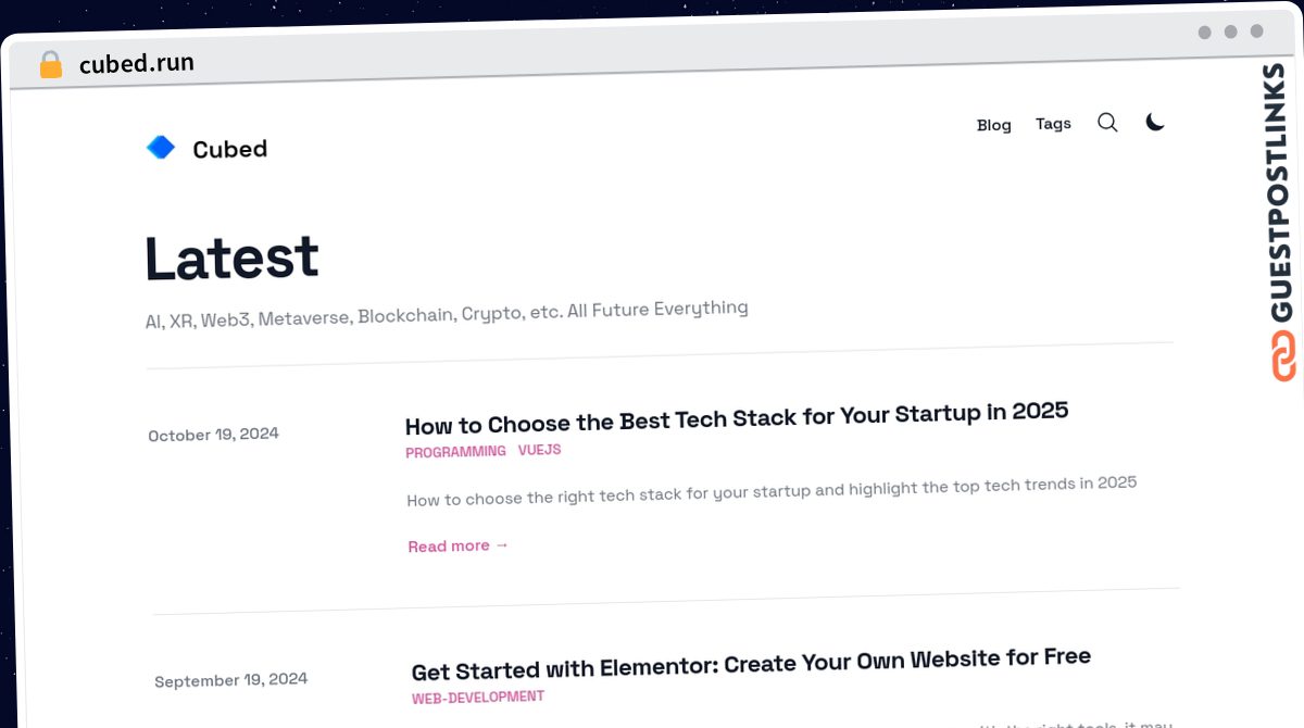 Publish Guest Post on cubed.run