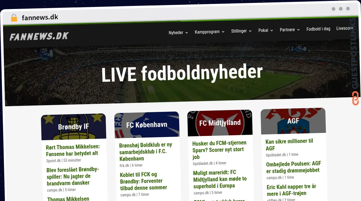 Publish Guest Post on fannews.dk