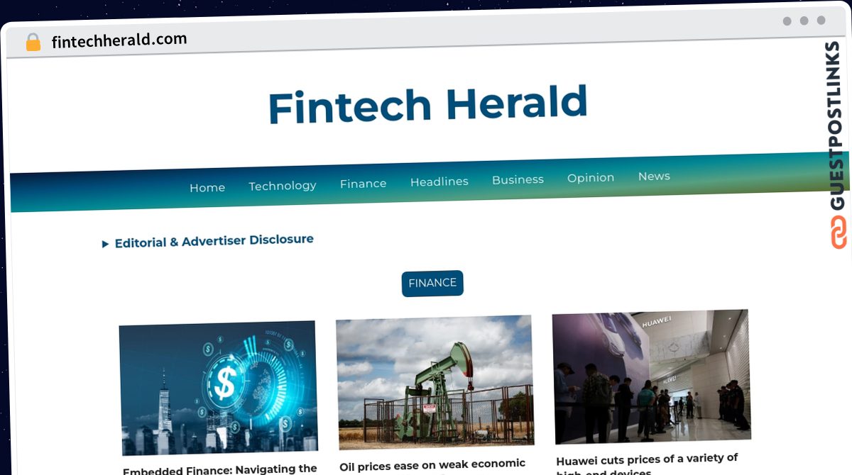 Publish Guest Post on fintechherald.com