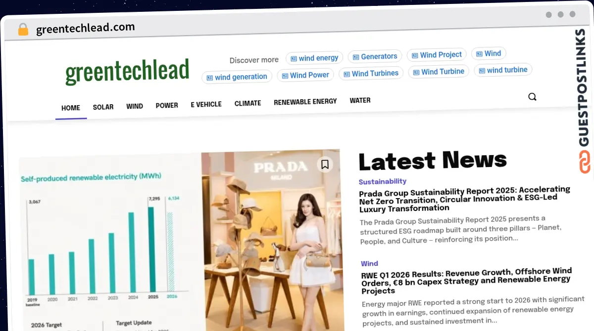 Publish Guest Post on greentechlead.com