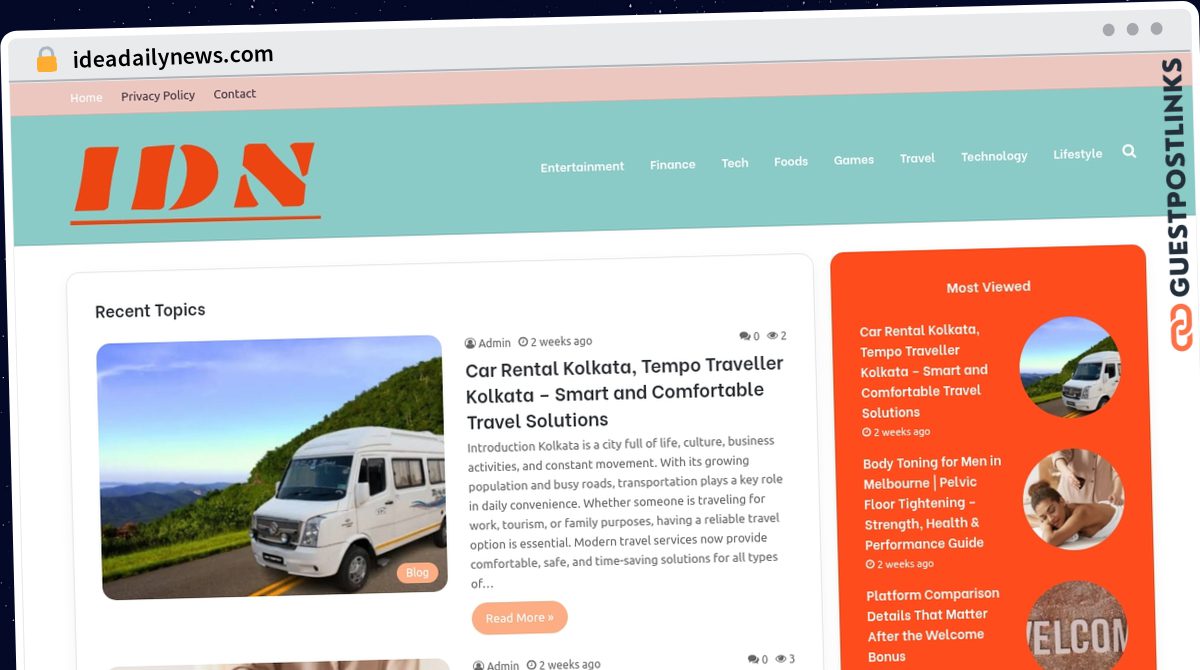 Publish Guest Post on ideadailynews.com
