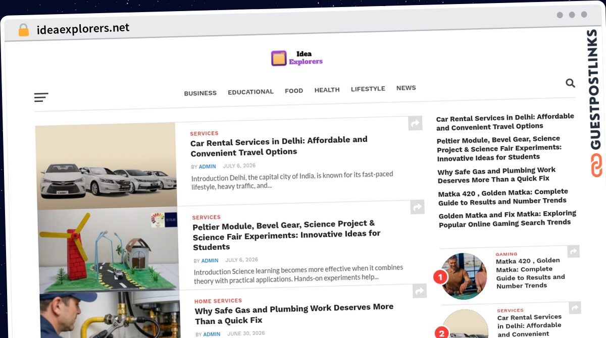 Publish Guest Post on ideaexplorers.net