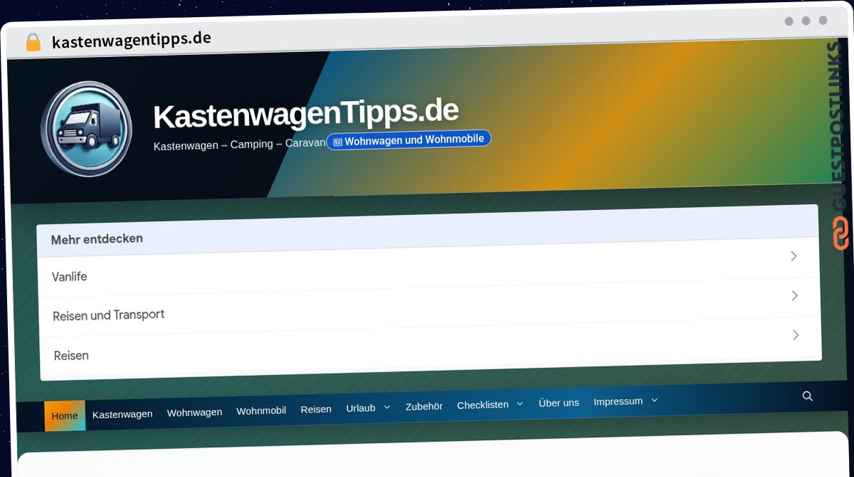 Publish Guest Post on kastenwagentipps.de