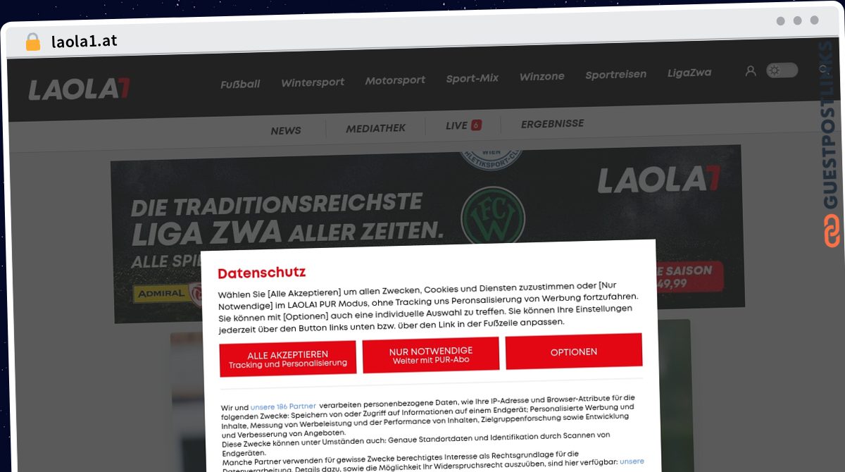 Publish Guest Post on laola1.at
