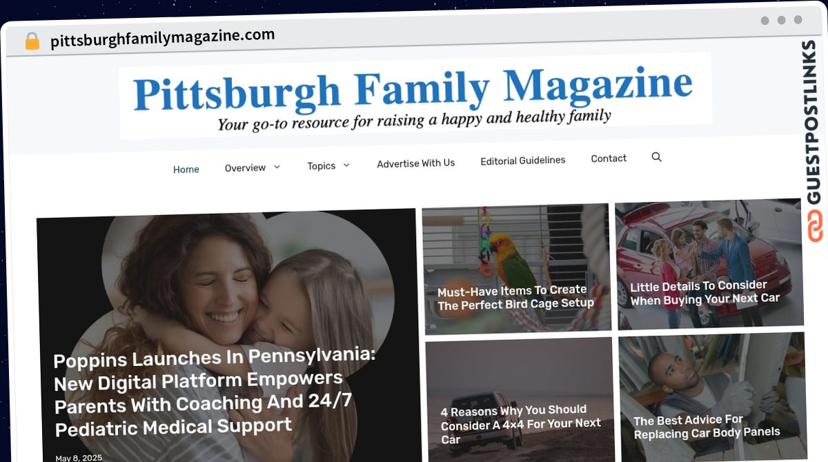 Publish Guest Post on pittsburghfamilymagazine.com