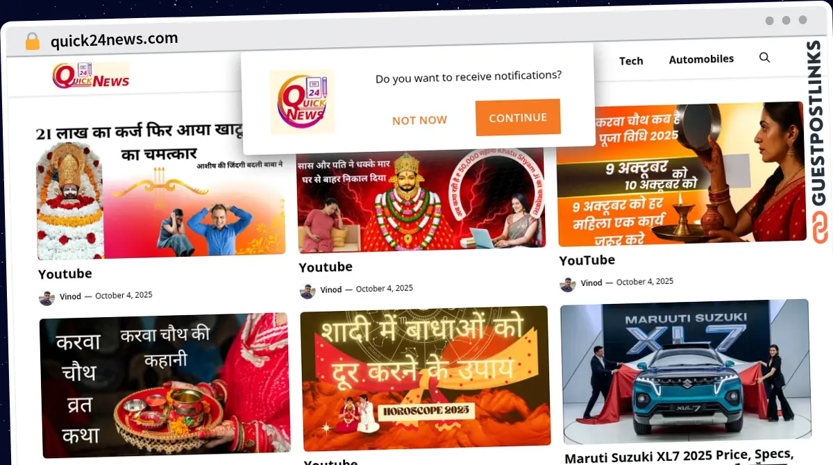 Publish Guest Post on quick24news.com