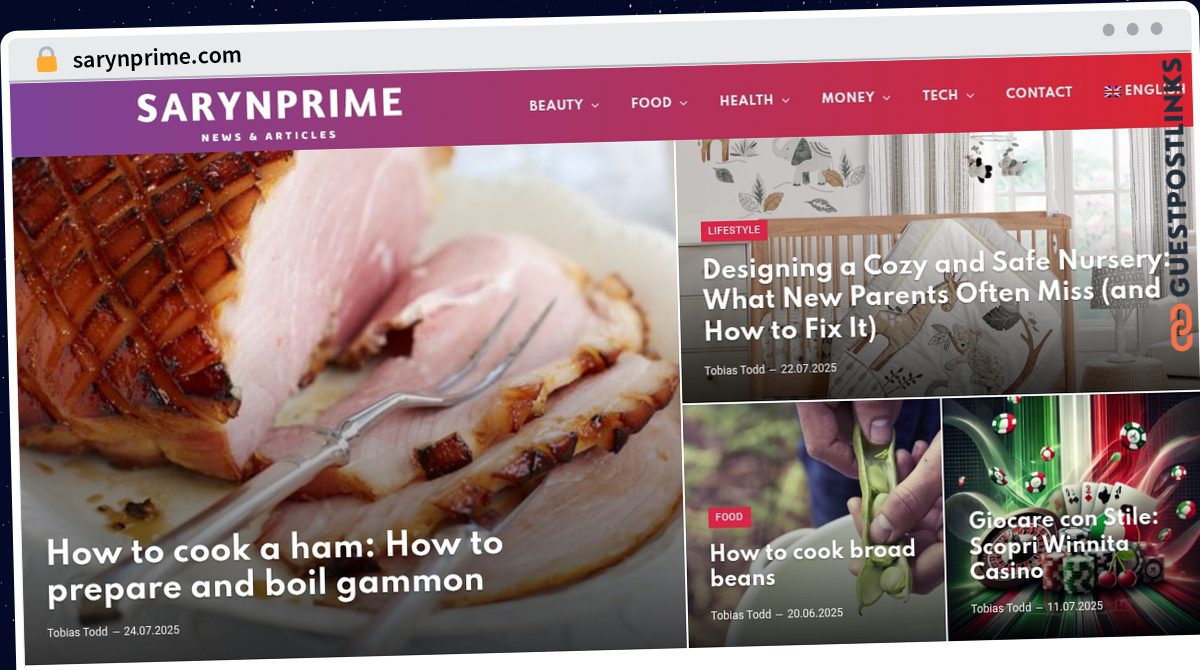Publish Guest Post on sarynprime.com