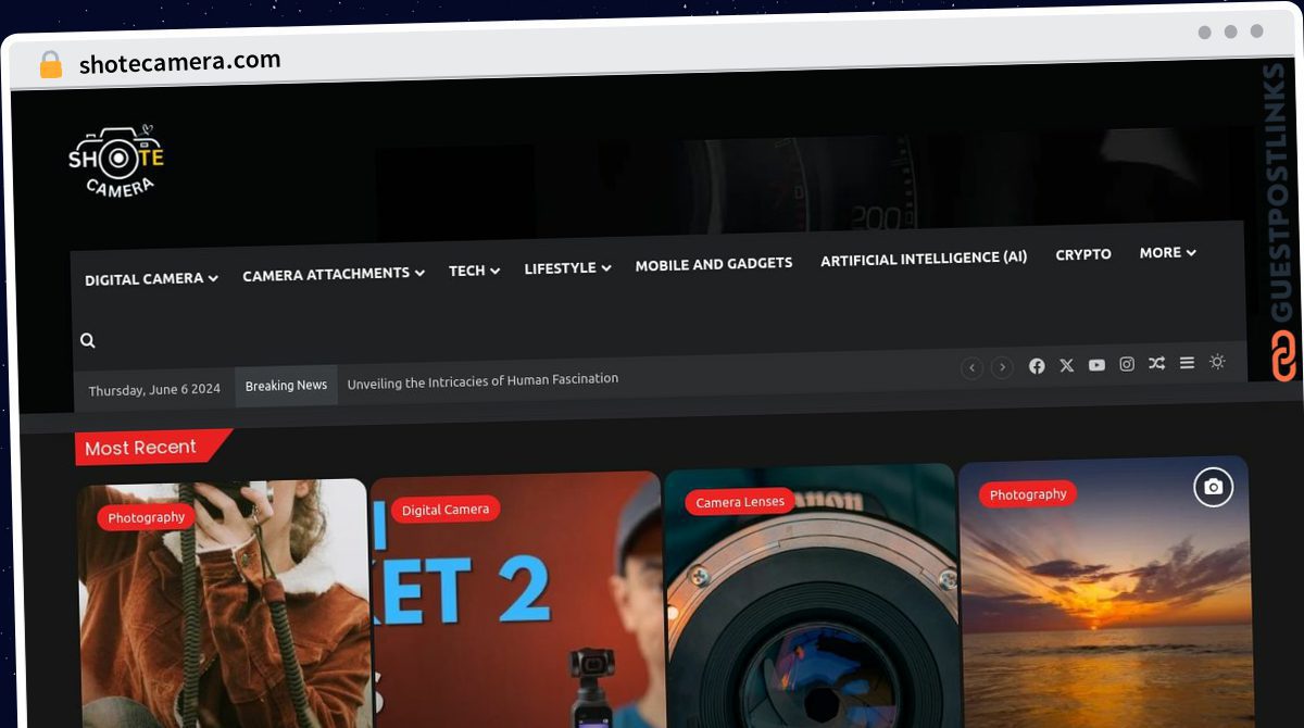 Publish Guest Post on shotecamera.com