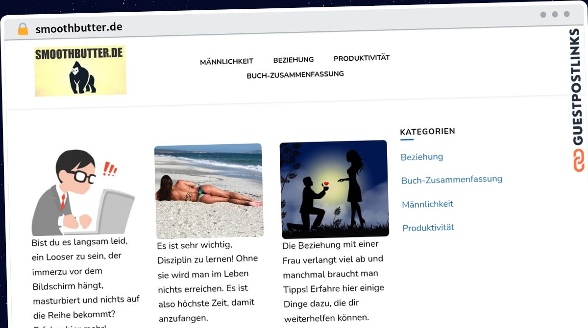 Publish Guest Post on smoothbutter.de