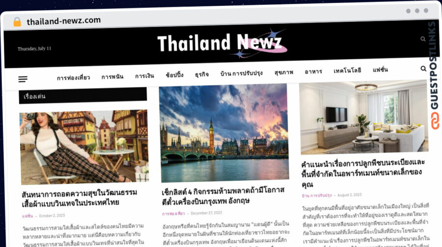 Publish Guest Post on thailand-newz.com