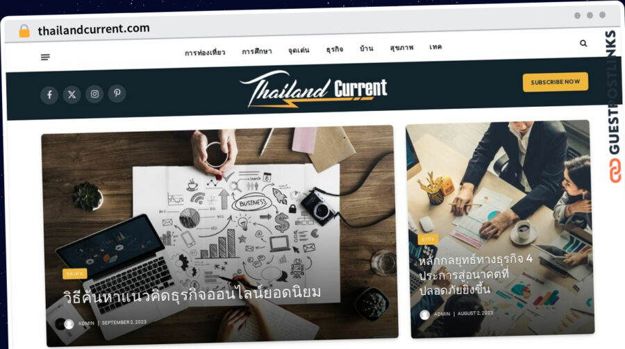 Publish Guest Post on thailandcurrent.com