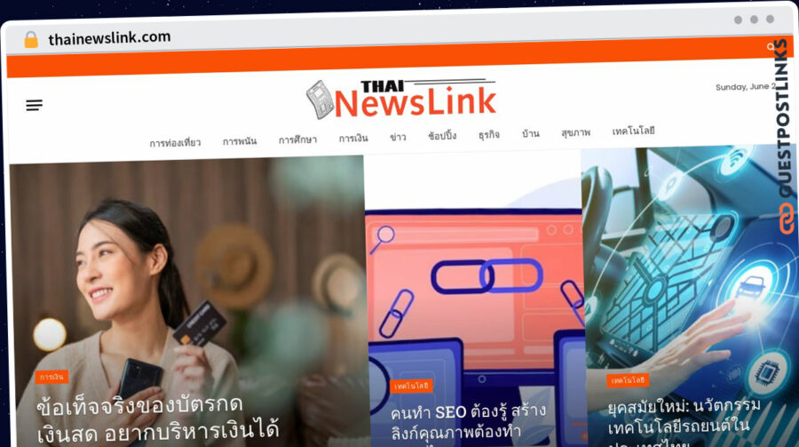 Publish Guest Post on thainewslink.com