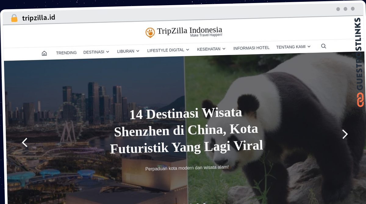 Publish Guest Post on tripzilla.id