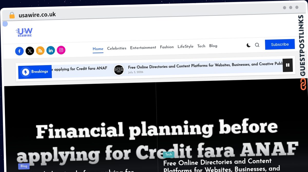 Publish Guest Post on usawire.co.uk