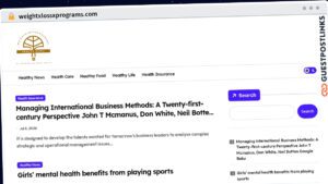 Publish Guest Post on weightxlossxprograms.com