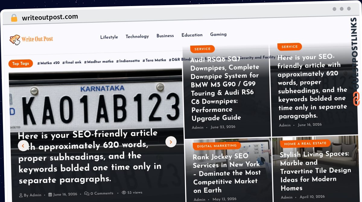 Publish Guest Post on writeoutpost.com